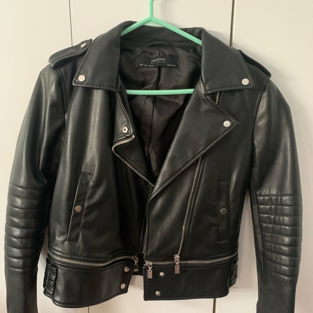 Zara Basics Leather Jacket